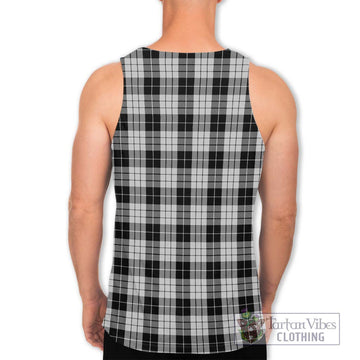 MacLeod Black and White Tartan Men's Tank Top with Family Crest DNA In Me Style