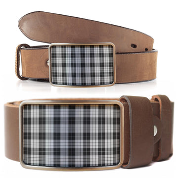 MacLeod Black and White Tartan Belt Buckles