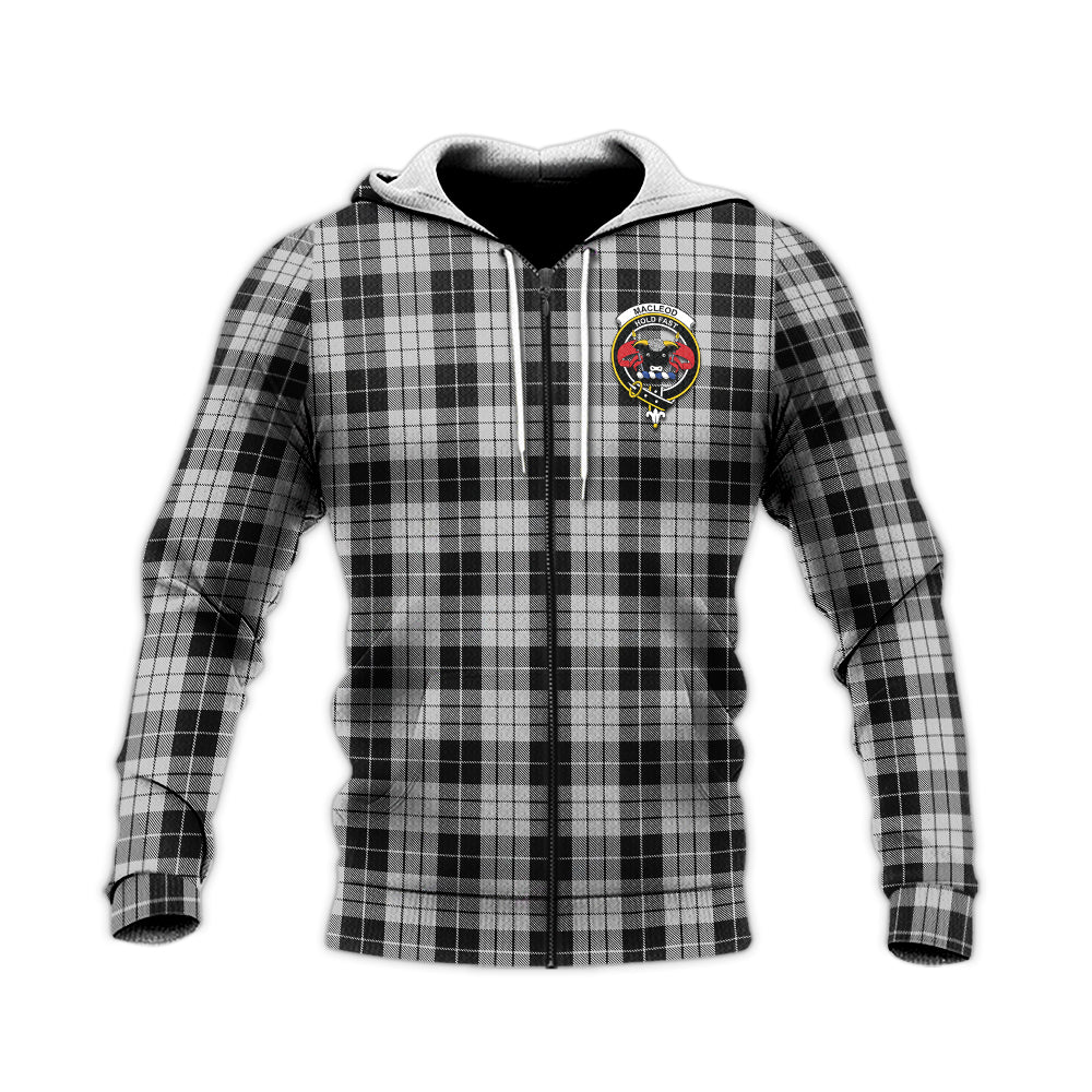 macleod-black-and-white-tartan-knitted-hoodie-with-family-crest