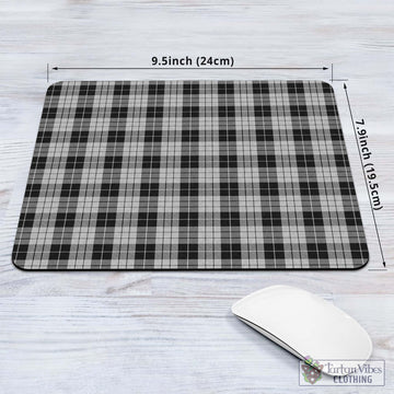 MacLeod Black and White Tartan Mouse Pad