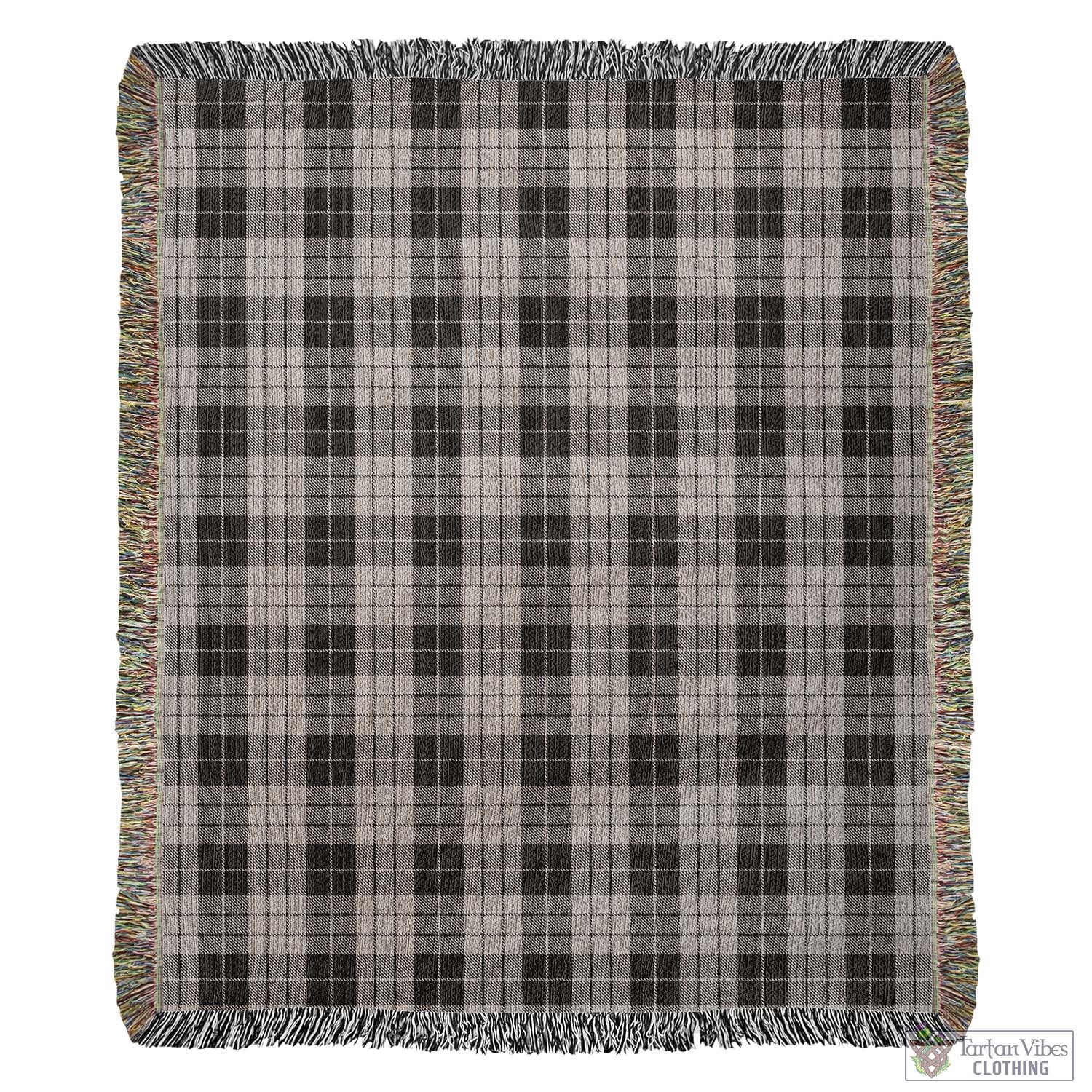 Tartan Vibes Clothing MacLeod Black and White Tartan Woven Blanket