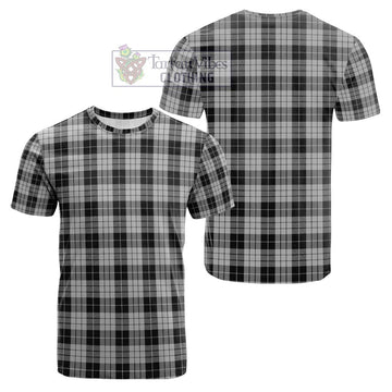 MacLeod Black and White Tartan Cotton T-Shirt