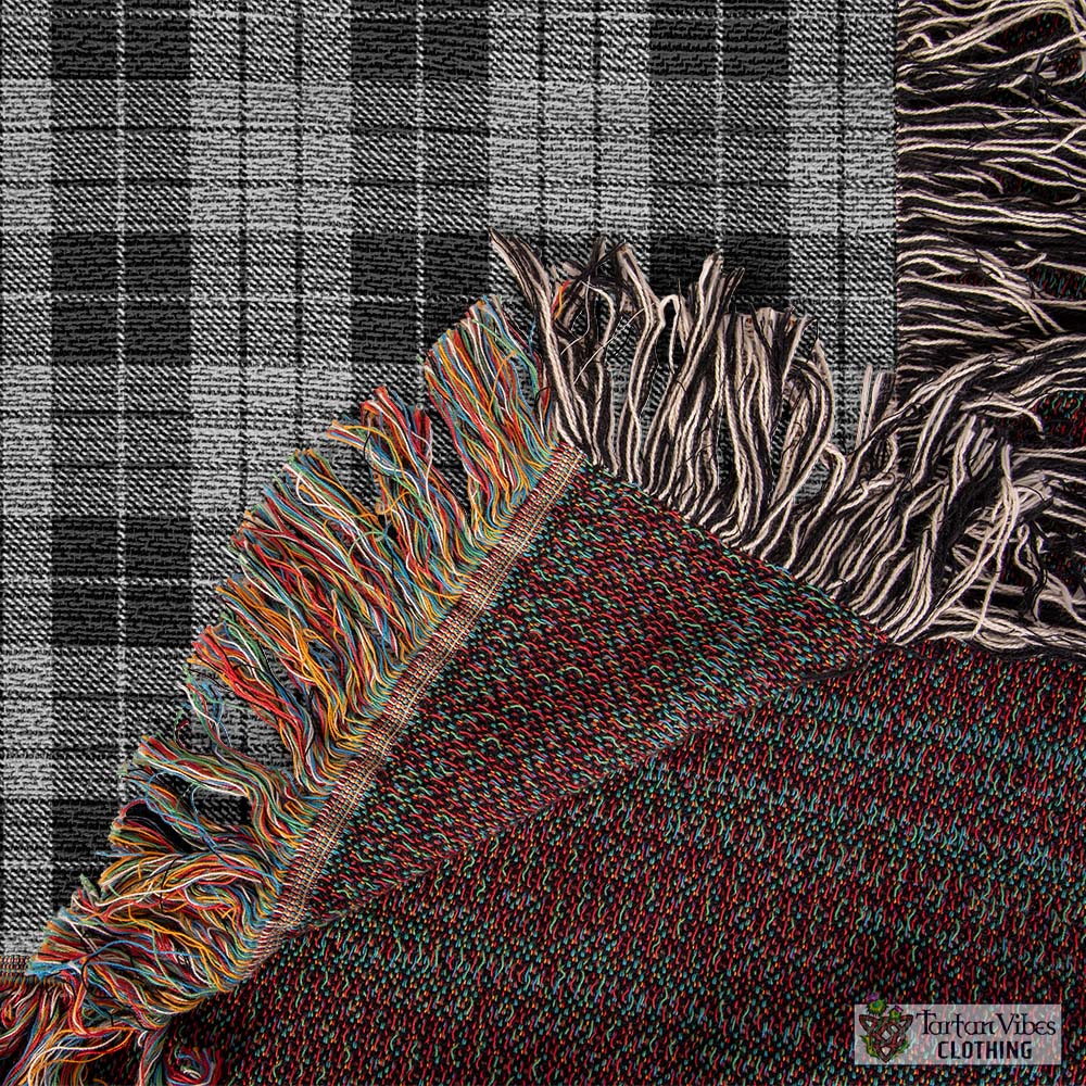 Tartan Vibes Clothing MacLeod Black and White Tartan Woven Blanket