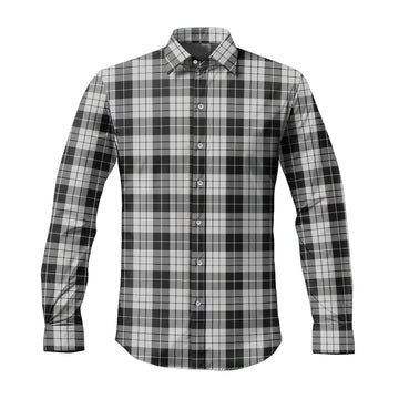 MacLeod Black and White Tartan Long Sleeve Button Up Shirt