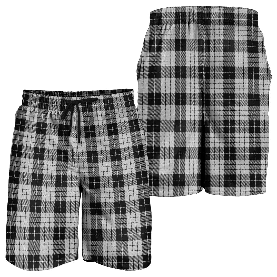 macleod-black-and-white-tartan-mens-shorts