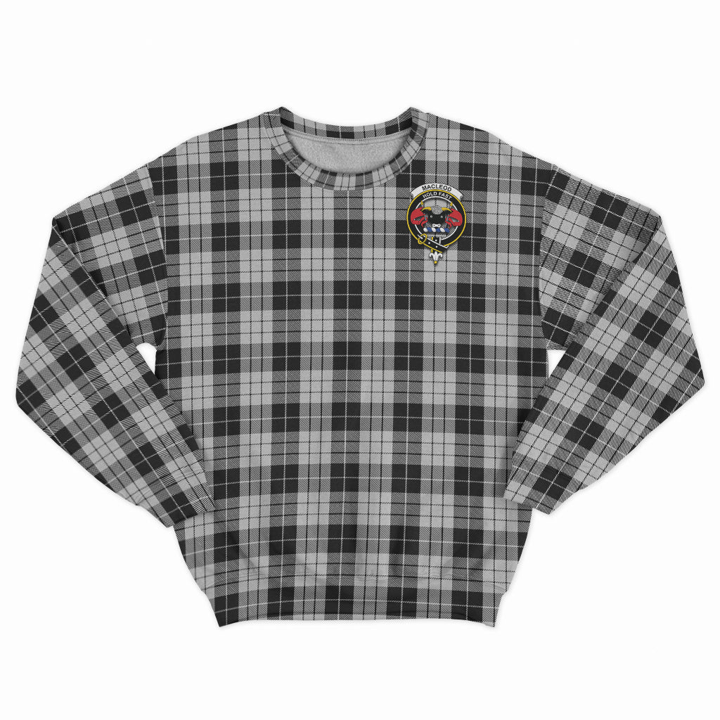 macleod-black-and-white-tartan-sweatshirt-with-family-crest