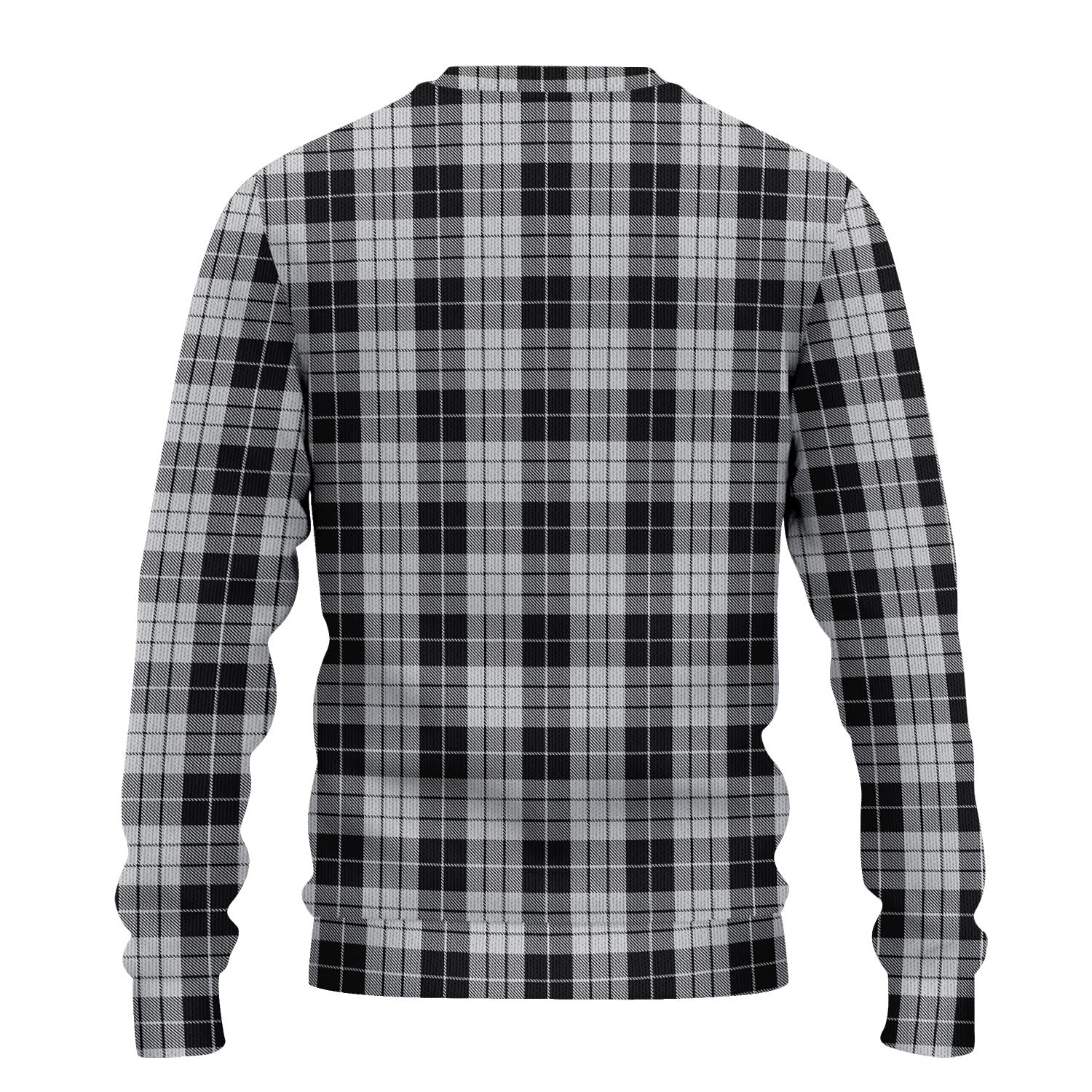 MacLeod Black and White Tartan Knitted Sweater - Tartanvibesclothing