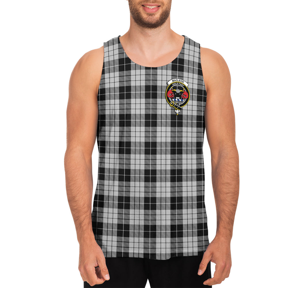 macleod-black-and-white-tartan-mens-tank-top-with-family-crest