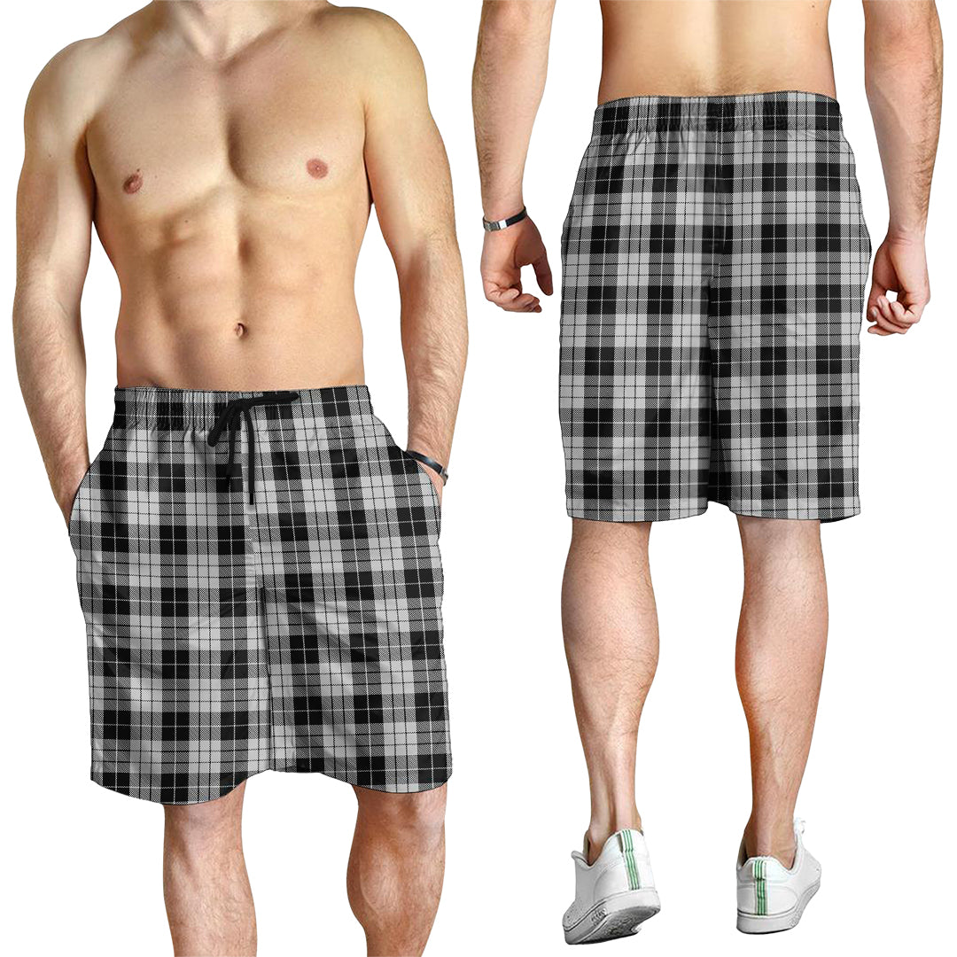 macleod-black-and-white-tartan-mens-shorts