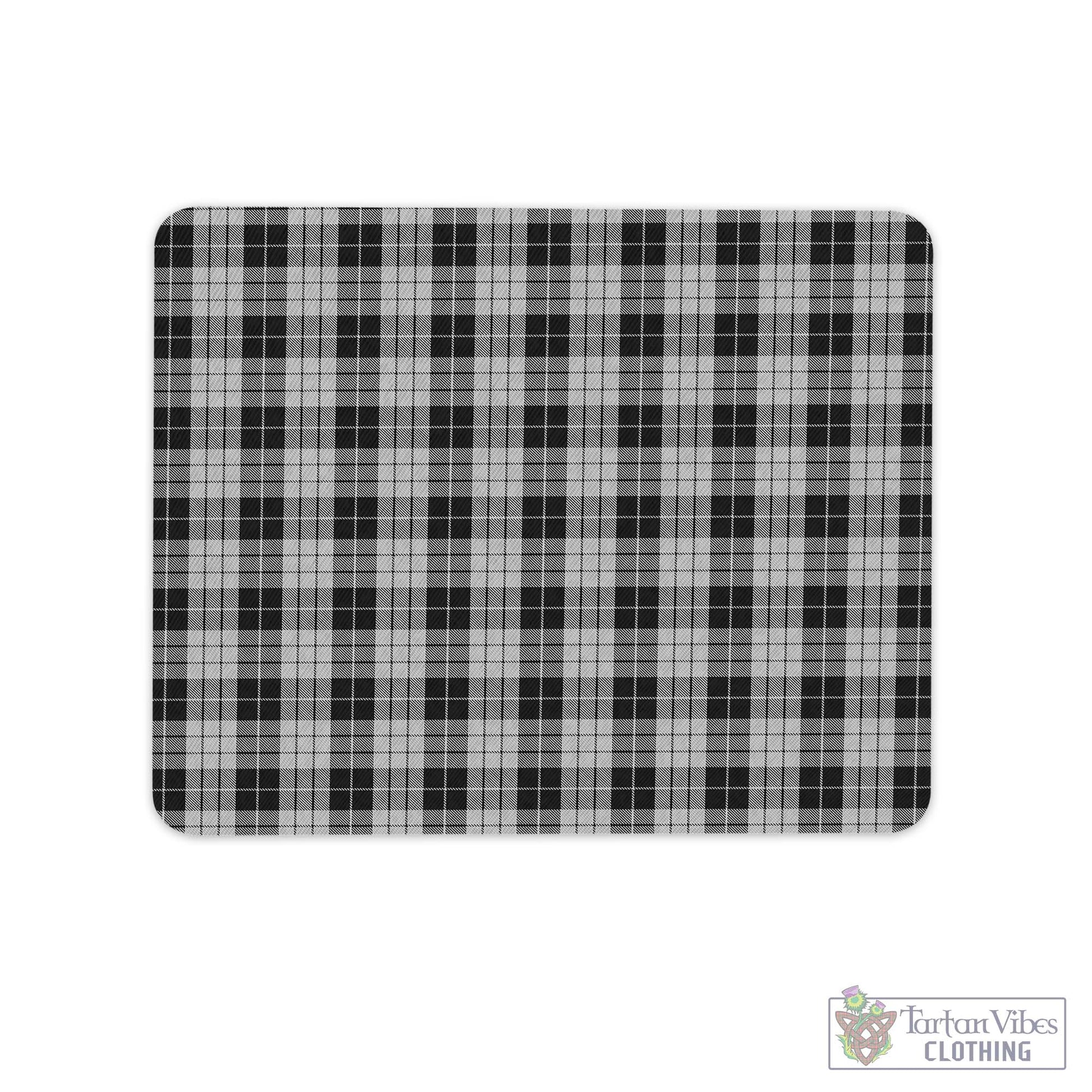 Tartan Vibes Clothing MacLeod Black and White Tartan Mouse Pad