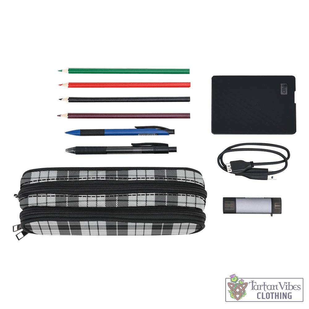 Tartan Vibes Clothing MacLeod Black and White Tartan Pen and Pencil Case