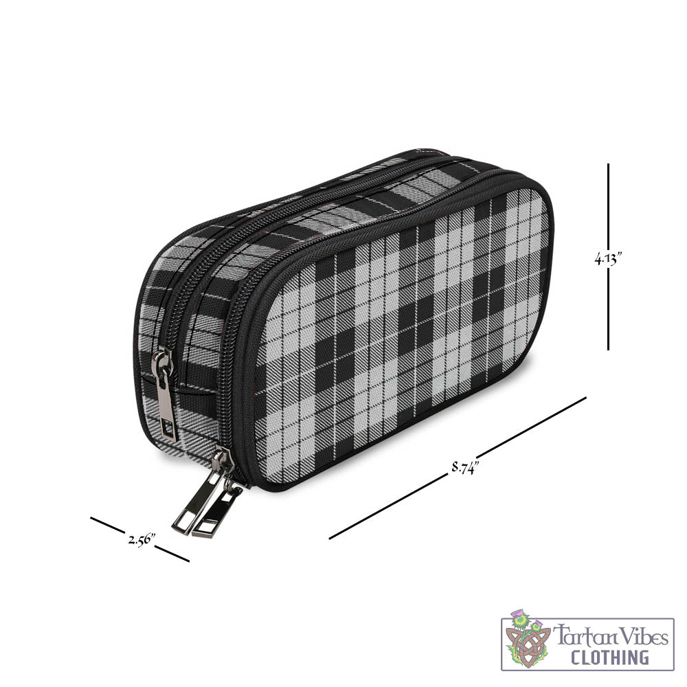 Tartan Vibes Clothing MacLeod Black and White Tartan Pen and Pencil Case