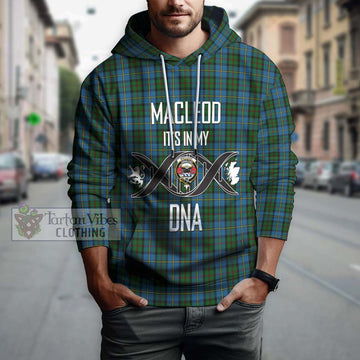 MacLeod Green Tartan Hoodie with Family Crest DNA In Me Style