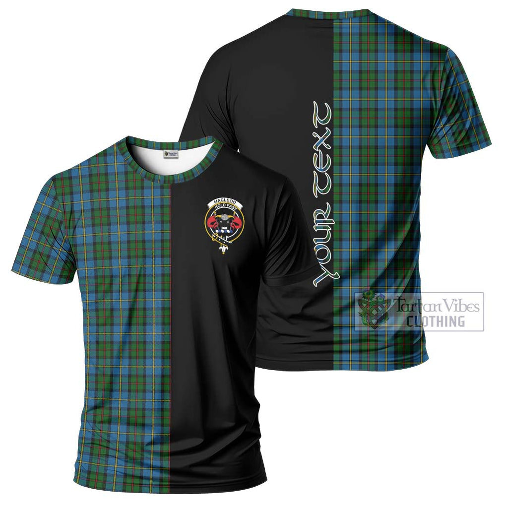 MacLeod Green Tartan T-Shirt with Family Crest and Half Of Me Style Kid's Shirt - Tartanvibesclothing Shop