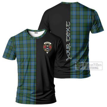 MacLeod Green Tartan T-Shirt with Family Crest and Half Of Me Style