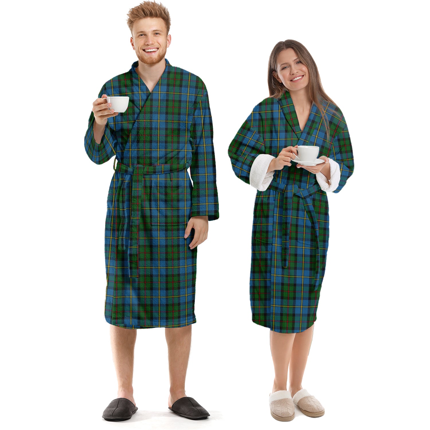 MacLeod Green Tartan Bathrobe Unisex S - Tartan Vibes Clothing