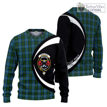 MacLeod Green Tartan Ugly Sweater with Family Crest Circle Style