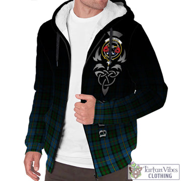 MacLeod Green Tartan Sherpa Hoodie Featuring Alba Gu Brath Family Crest Celtic Inspired