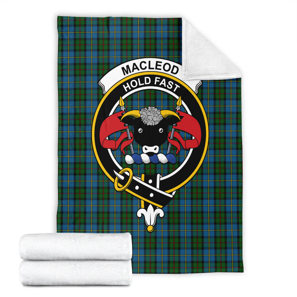 macleod-green-tartab-blanket-with-family-crest