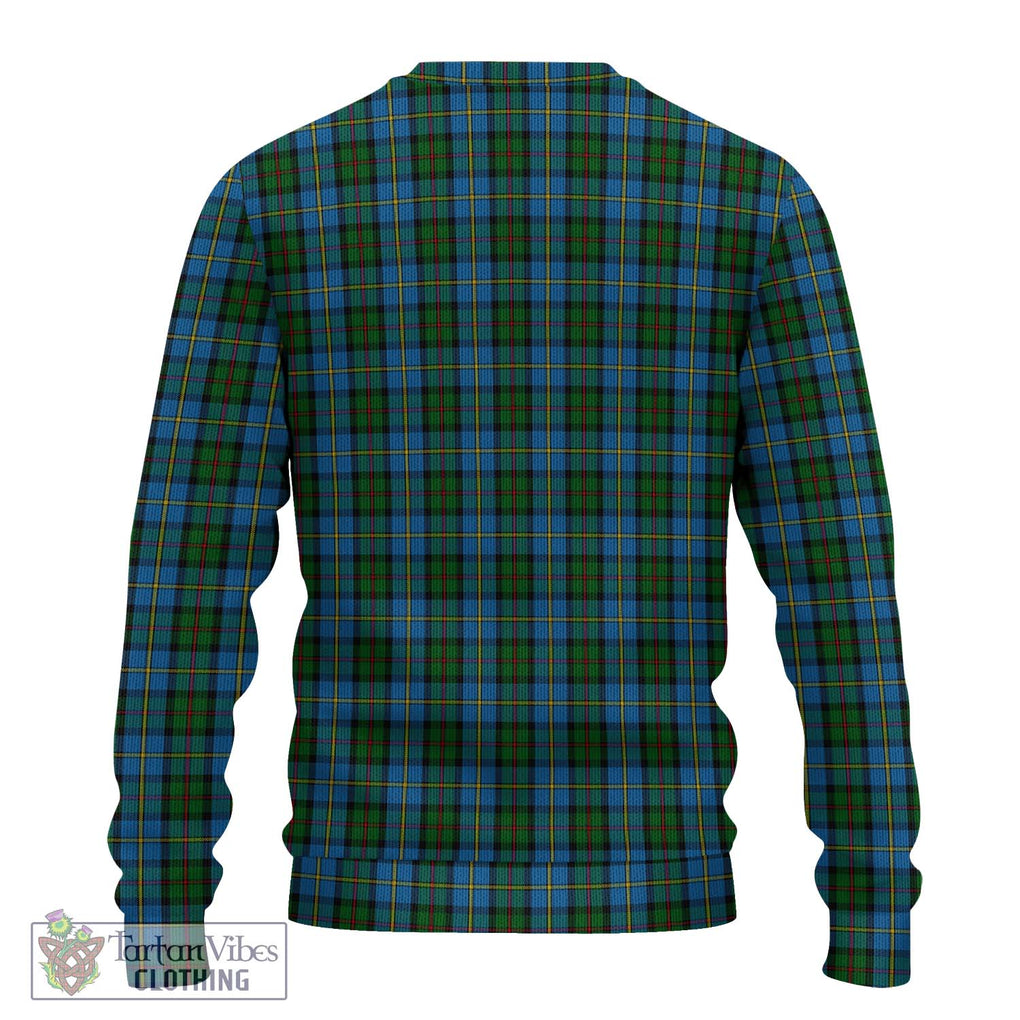 MacLeod Green Tartan Knitted Sweater with Family Crest DNA In Me Style - Tartanvibesclothing Shop