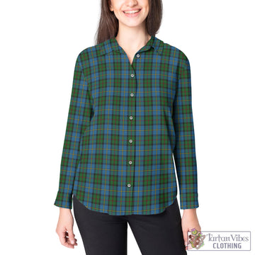 MacLeod Green Tartan Women's Casual Shirt