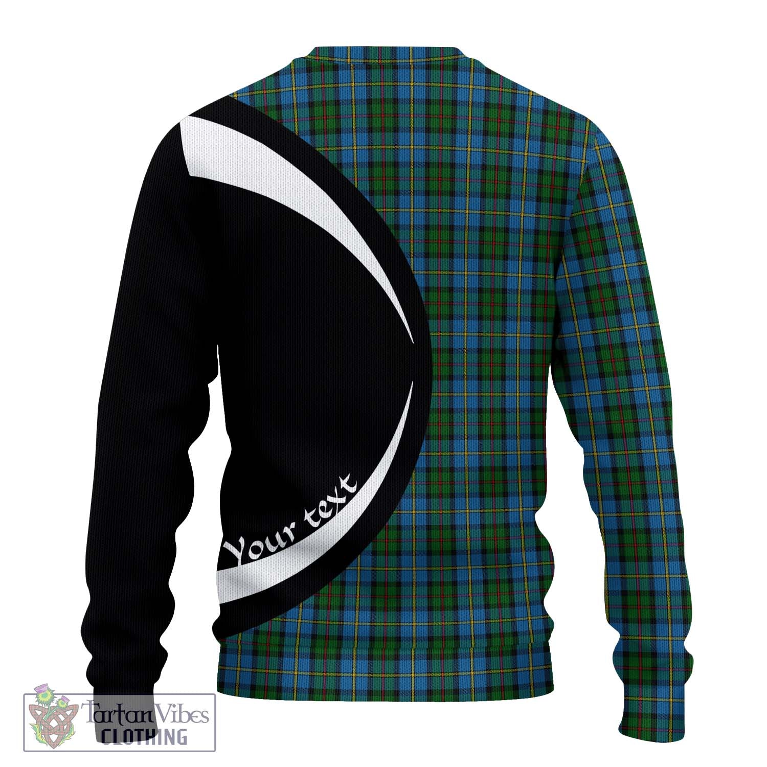 MacLeod Green Tartan Knitted Sweater with Family Crest Circle Style - Tartan Vibes Clothing