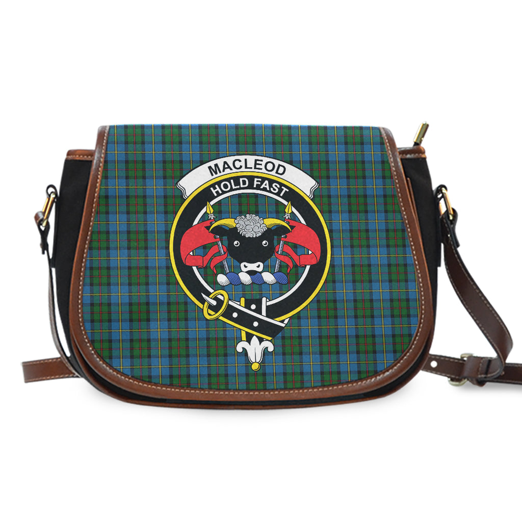 MacLeod Green Tartan Saddle Bag with Family Crest - Tartan Vibes Clothing