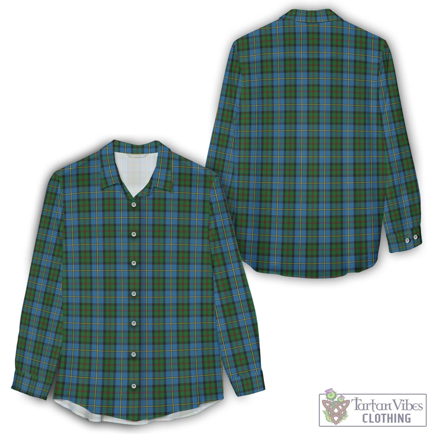 MacLeod Green Tartan Womens Casual Shirt