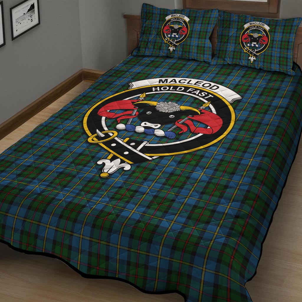 MacLeod Green Tartan Quilt Bed Set with Family Crest - Tartan Vibes Clothing