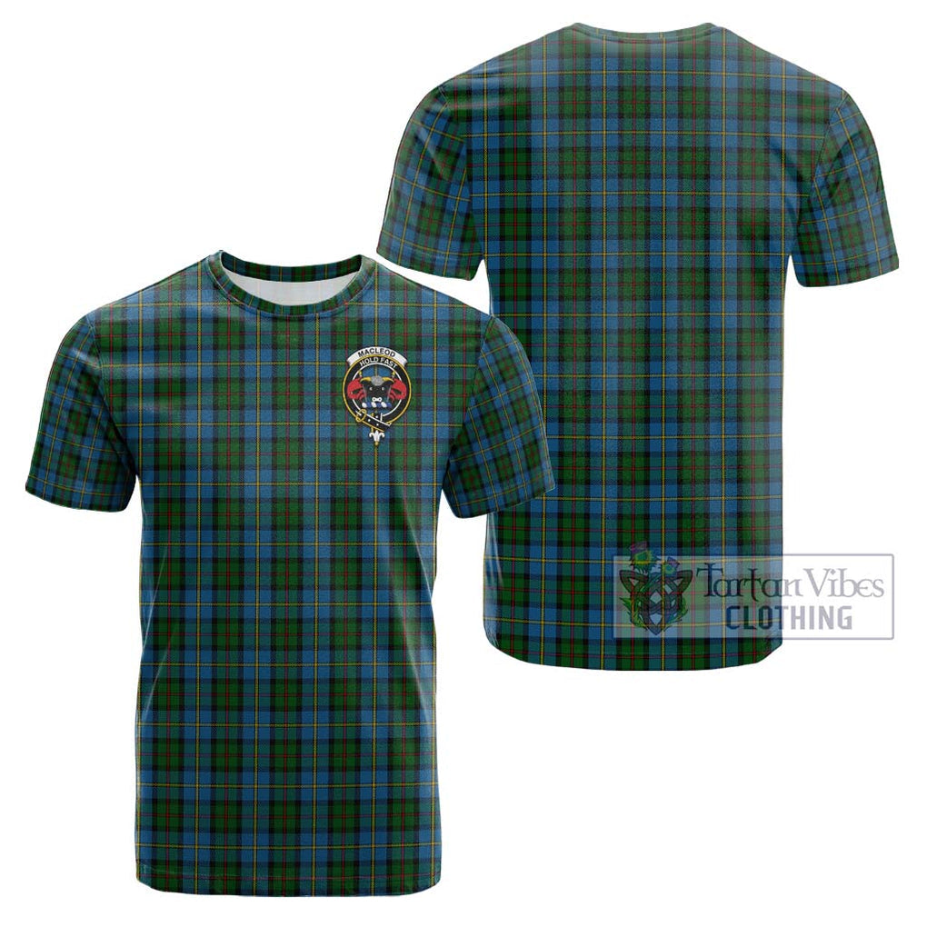 MacLeod Green Tartan Cotton T-Shirt with Family Crest Kid's Shirt - Tartanvibesclothing Shop