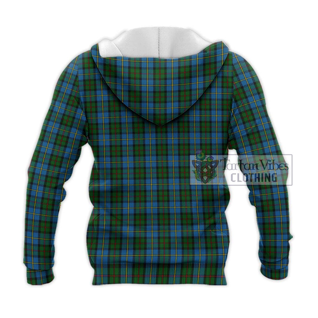 MacLeod Green Tartan Knitted Hoodie with Family Crest DNA In Me Style - Tartanvibesclothing Shop