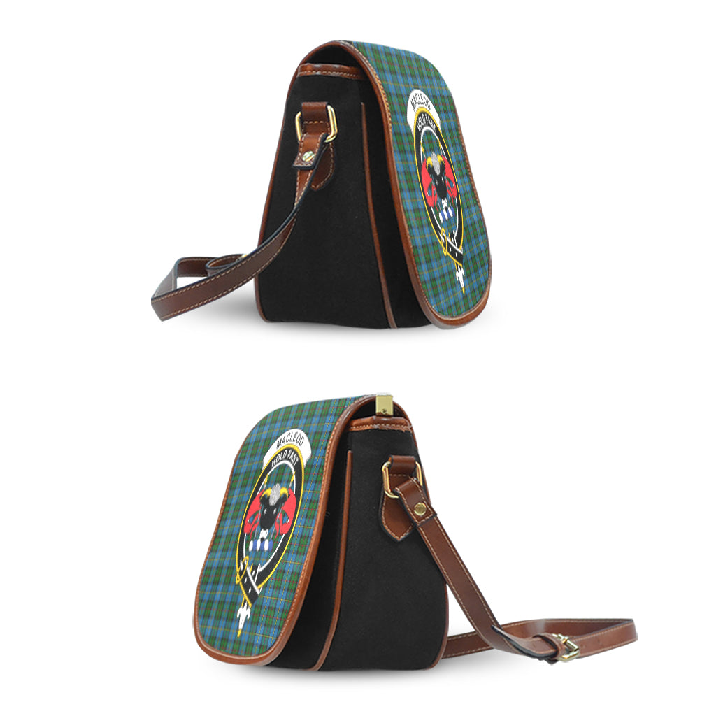 MacLeod Green Tartan Saddle Bag with Family Crest - Tartan Vibes Clothing