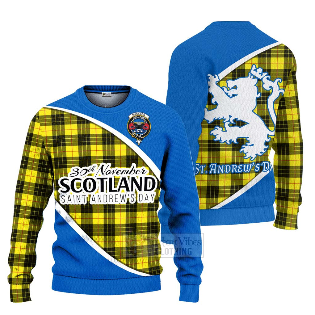 Tartan Vibes Clothing MacLeod (McLeod) Family Crest Tartan Knitted Sweater Celebrate Saint Andrew's Day in Style