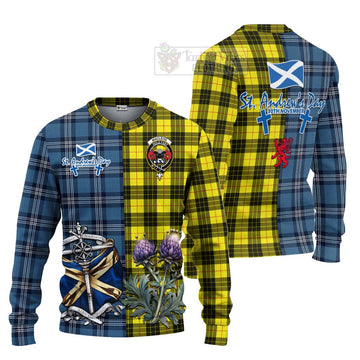 MacLeod (McLeod) Tartan Knitted Sweater Happy St. Andrew's Day Half Tartan Style