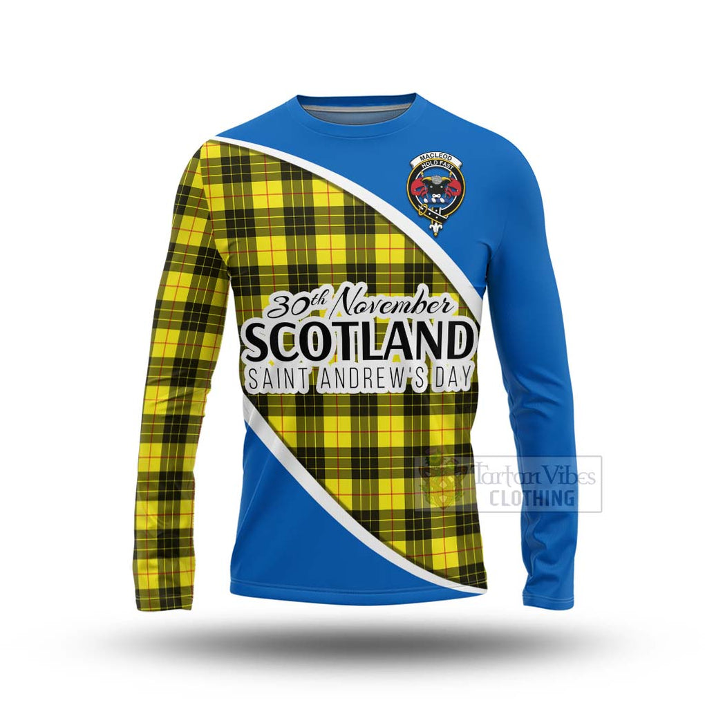 Tartan Vibes Clothing MacLeod (McLeod) Family Crest Tartan Long Sleeve T-Shirt Celebrate Saint Andrew's Day in Style