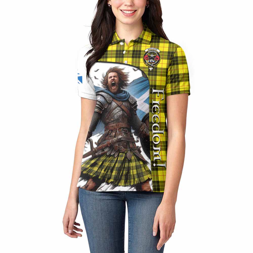 Tartan Vibes Clothing MacLeod (McLeod) Crest Tartan Women's Polo Shirt Inspired by the Freedom of Scottish Warrior