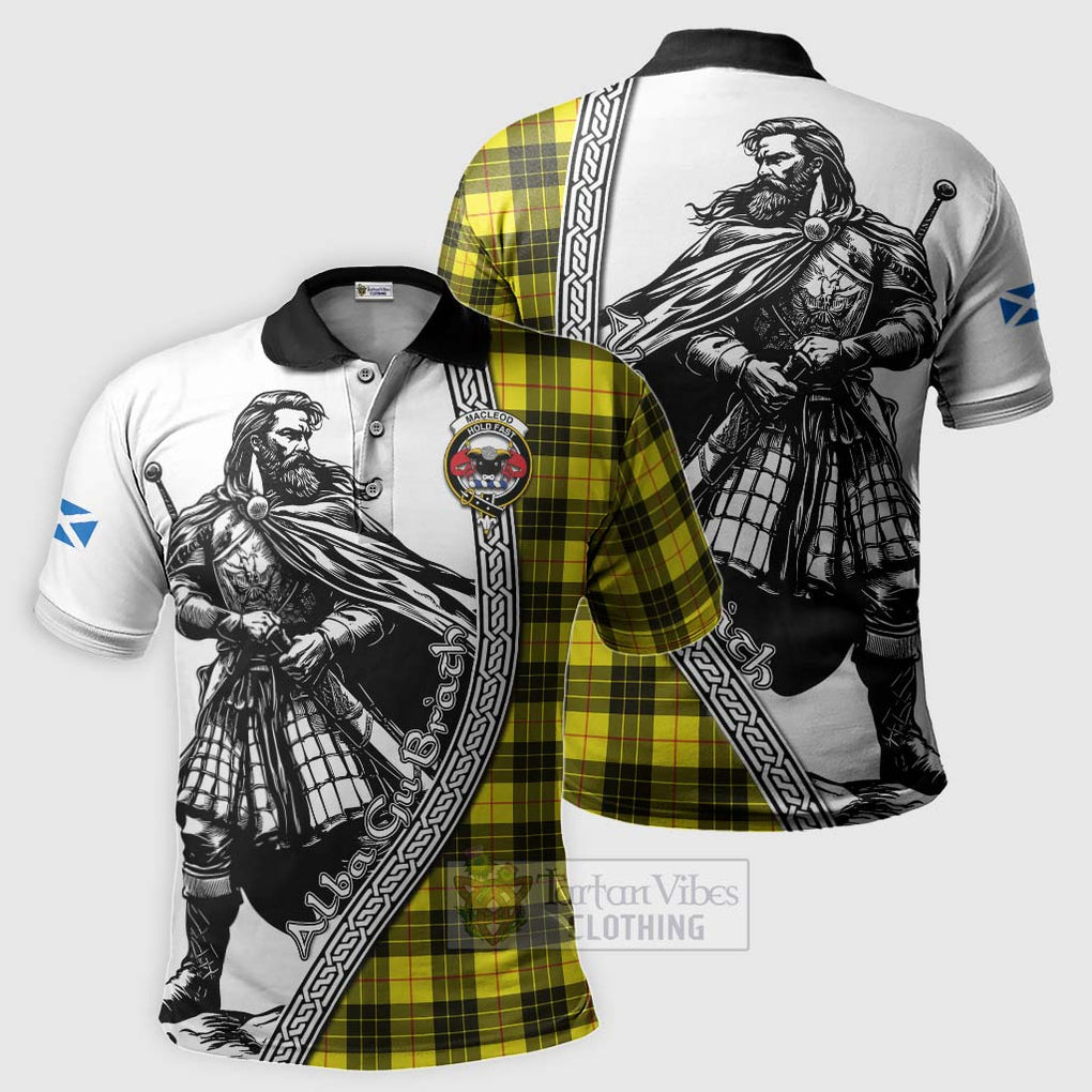 Tartan Vibes Clothing MacLeod (McLeod) Tartan Clan Crest Polo Shirt with Highlander Warrior Celtic Style