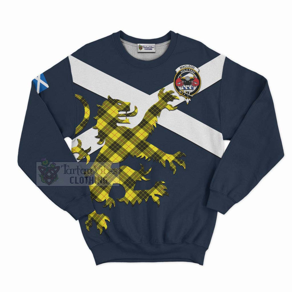 Tartan Vibes Clothing MacLeod (McLeod) Tartan Lion Rampant Sweatshirt – Proudly Display Your Heritage with Alba Gu Brath and Clan Name