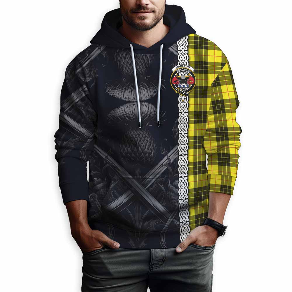 MacLeod (McLeod) Tartan Hoodie with Family Crest Cross Sword Thistle Celtic Vibes Pullover Hoodie - Tartan Vibes Clothing