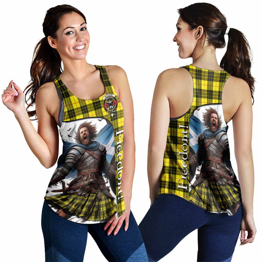 Tartan Vibes Clothing MacLeod (McLeod) Crest Tartan Women's Racerback Tanks Inspired by the Freedom of Scottish Warrior