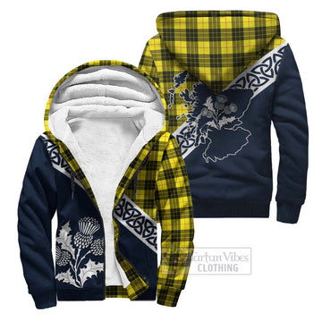 MacLeod (McLeod) Tartan Sherpa Hoodie Featuring Thistle and Scotland Map