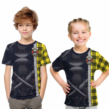 MacLeod (McLeod) Tartan Kid T-Shirt with Family Crest Cross Sword Thistle Celtic Vibes Youth XL Size14 - Tartan Vibes Clothing