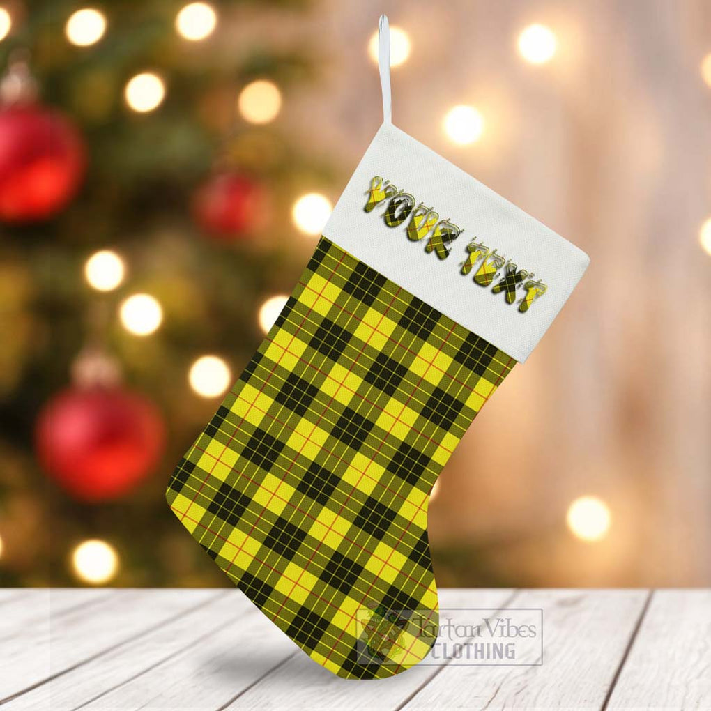 Tartan Vibes Clothing MacLeod (McLeod) Tartan Christmas Stocking with Personalized Text