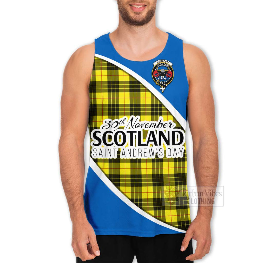 Tartan Vibes Clothing MacLeod (McLeod) Family Crest Tartan Men's Tank Top Celebrate Saint Andrew's Day in Style