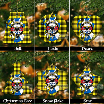 MacLeod (McLeod) Tartan Christmas Ornament with Family Crest and Scotland Map