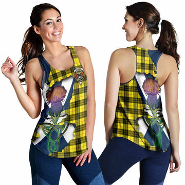 MacLeod (McLeod) Tartan Family Crest Women's Racerback Tanks Scottish Thistle Celtic Inspired