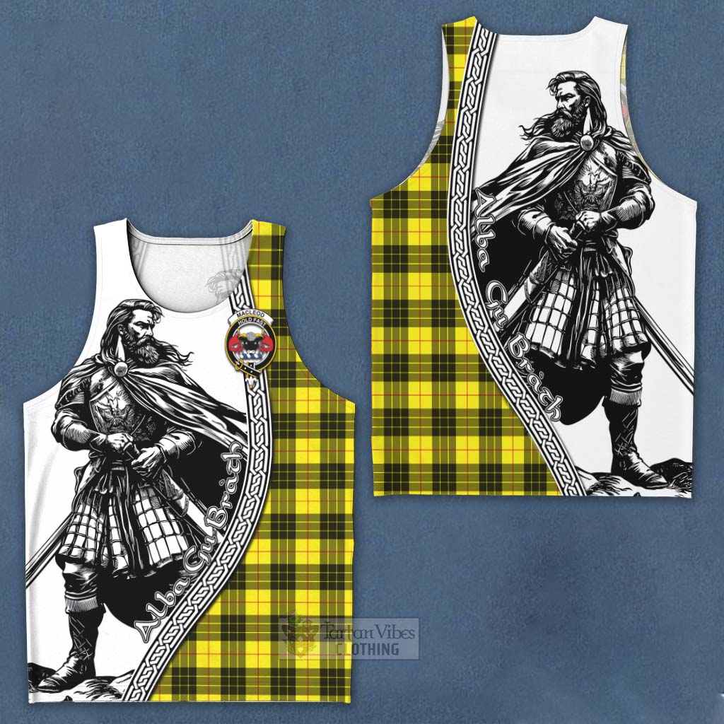 Tartan Vibes Clothing MacLeod (McLeod) Tartan Clan Crest Men's Tank Top with Highlander Warrior Celtic Style