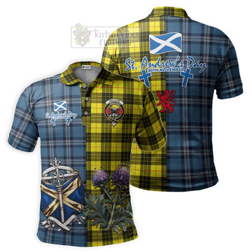 MacLeod (McLeod) Tartan Polo Shirt Happy St. Andrew's Day Half Tartan Style