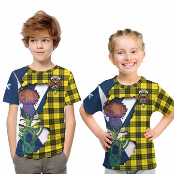 MacLeod (McLeod) Tartan Family Crest Kid T-Shirt Scottish Thistle Celtic Inspired Youth XL Size14 - Tartan Vibes Clothing
