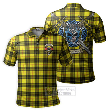 MacLeod (McLeod) Tartan Polo Shirt with Family Crest Celtic Skull Style